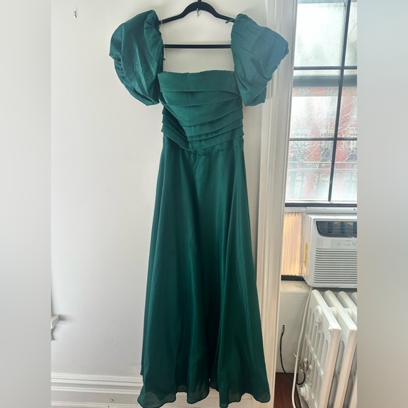 Green Strapless Bridesmaid Dress - Picture 3 of 7